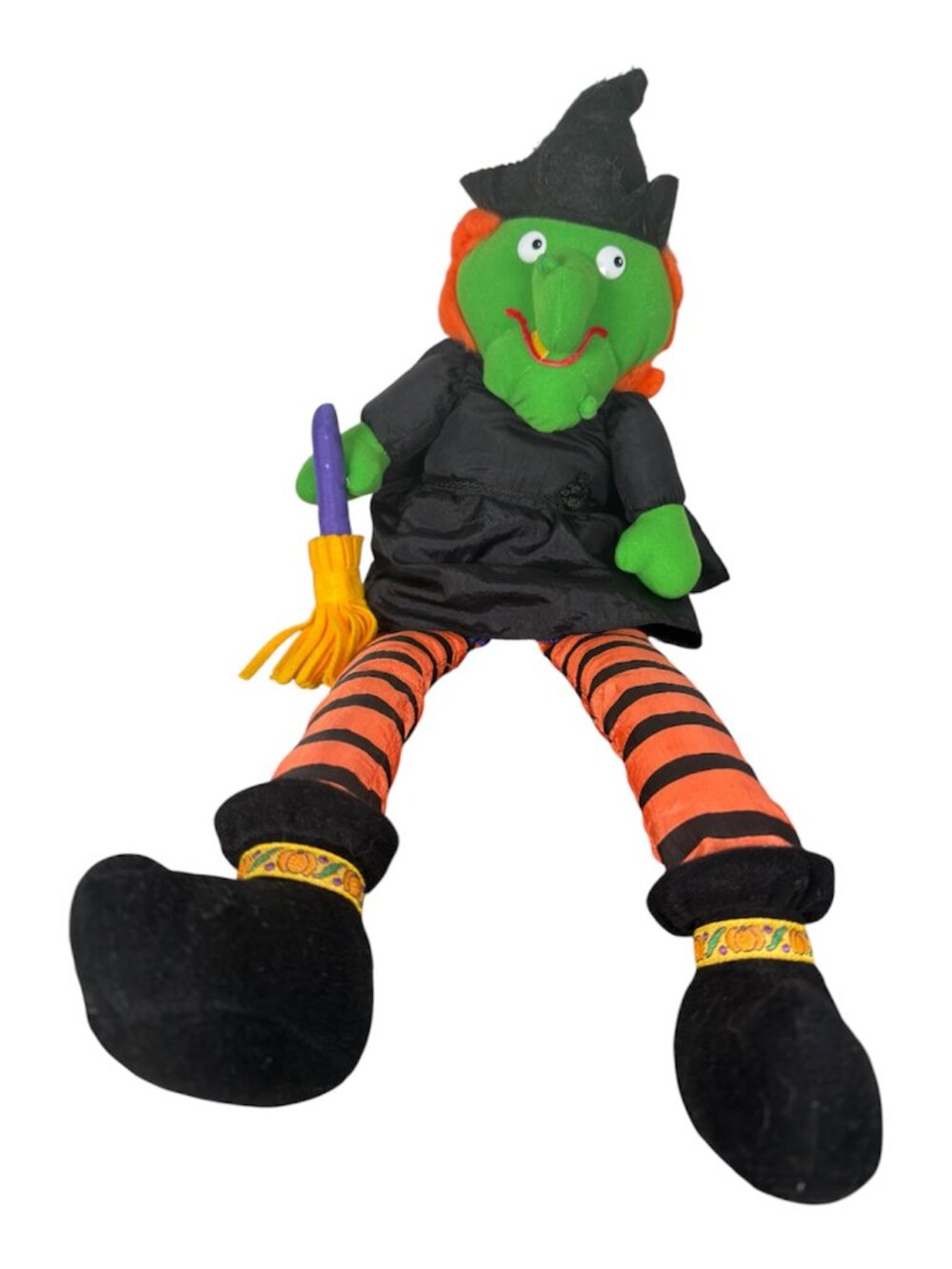 Vintage Witch Plush 28" International Silver Halloween 1993 parachute nylon